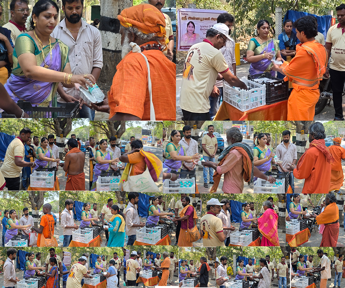 Annadhanam event serving food